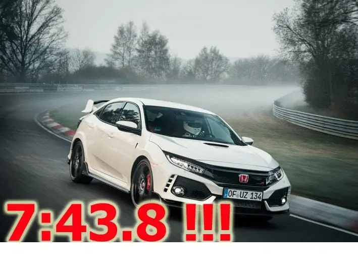 Honda Civic Type R sets a record time round the Nürburgring, but there is some controversy (Video)