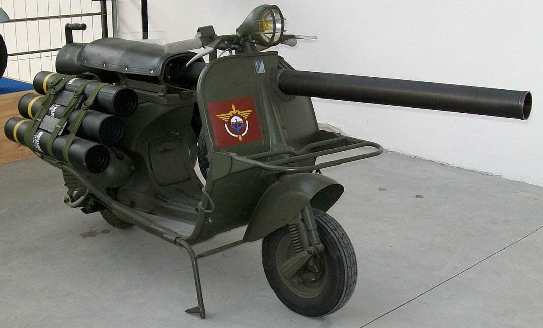 Vespa with a 75 mm anti-tank gun – a weird weapon from the previous ...