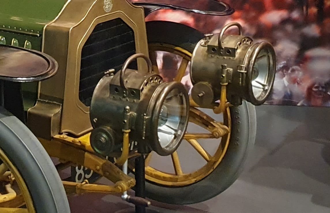 Did you know early car headlights had to be filled with water?